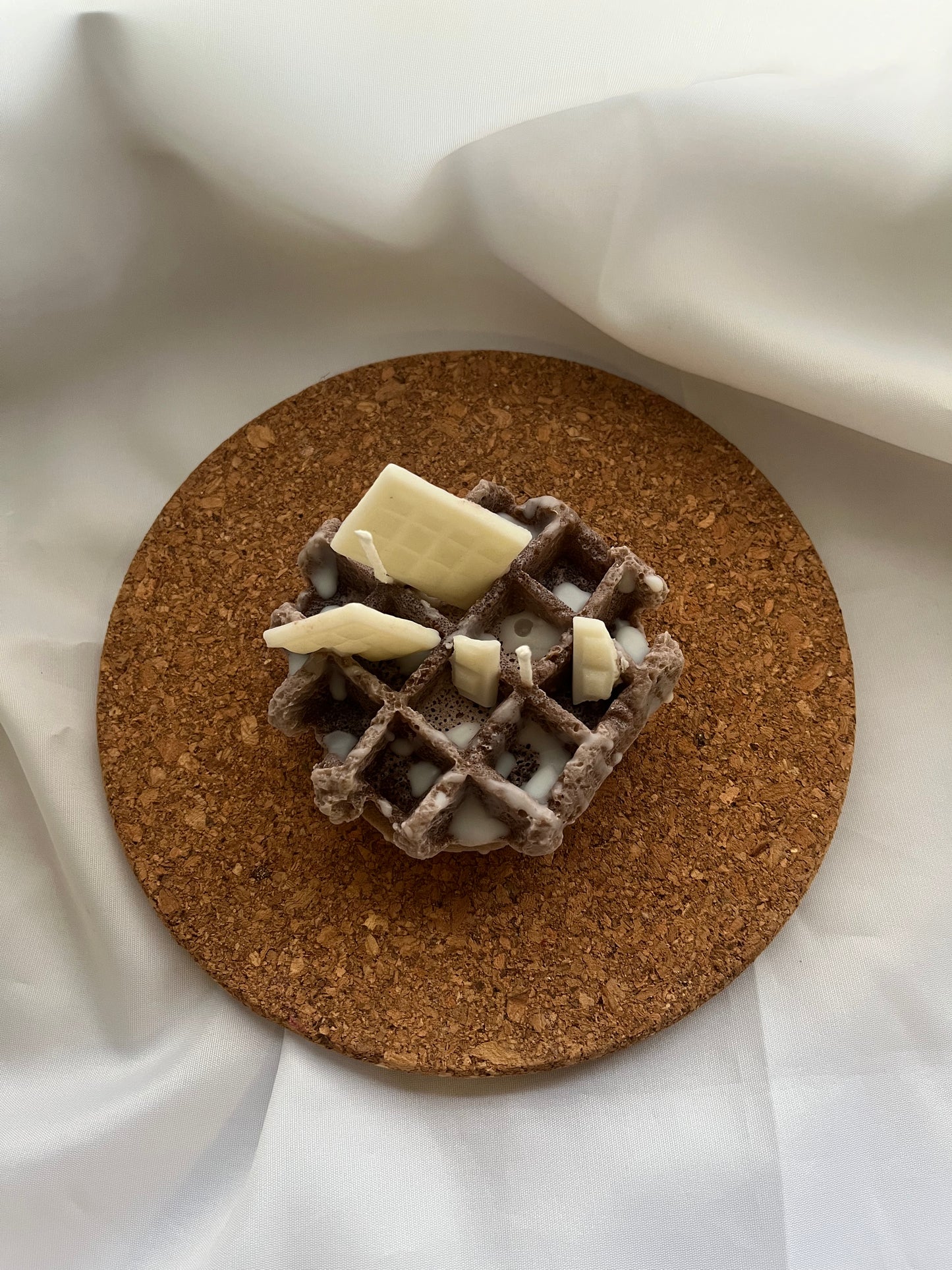 Gofre con chocolate blanco