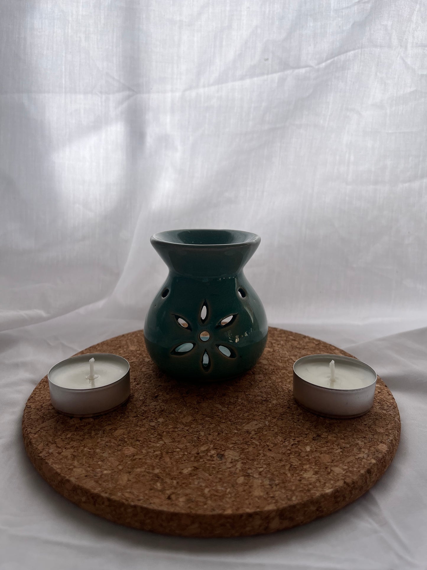 Quemadores + 2 velas de té (duración +/- 4h)