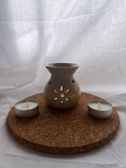 Quemadores + 2 velas de té (duración +/- 4h)