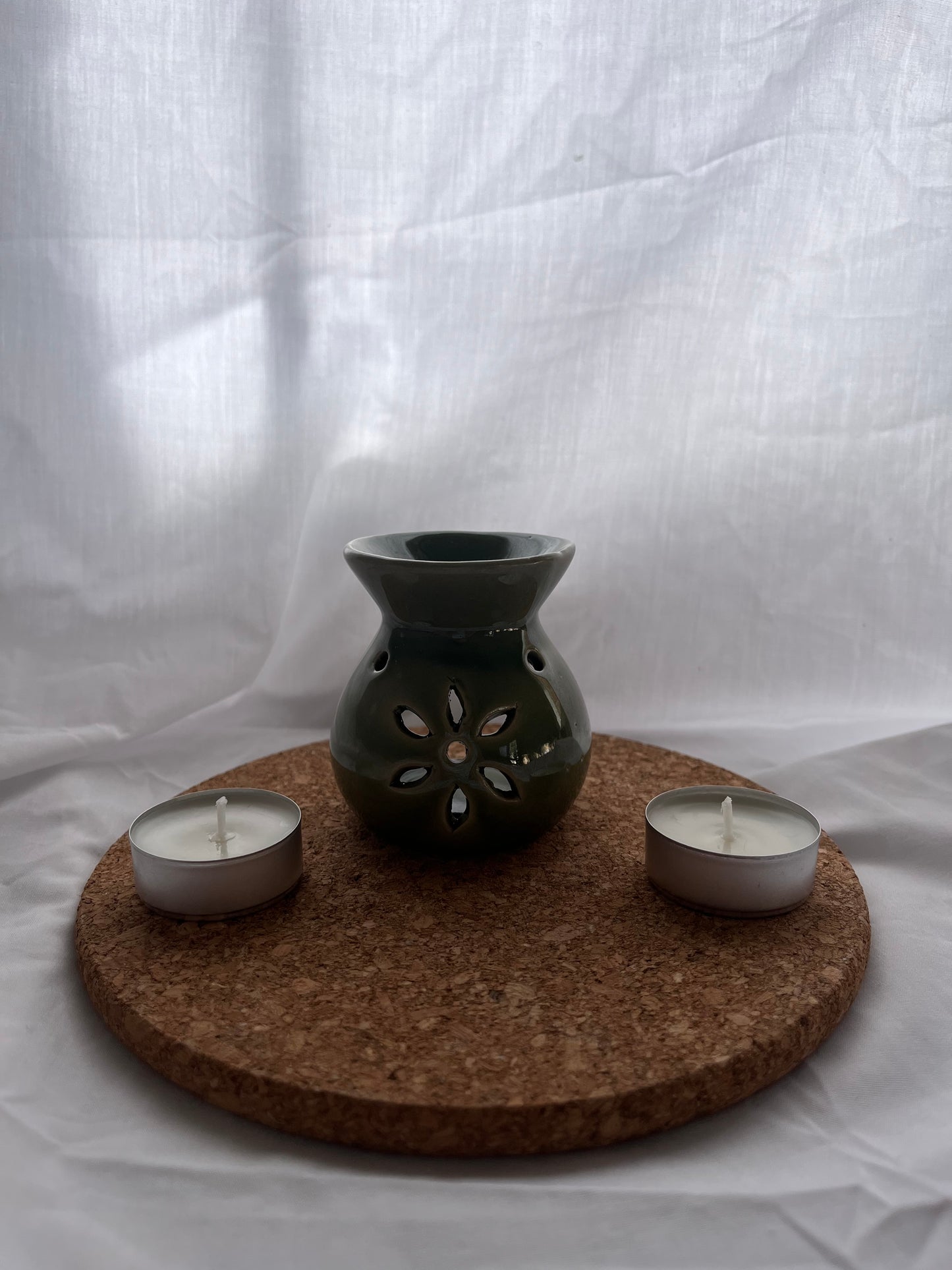 Quemadores + 2 velas de té (duración +/- 4h)