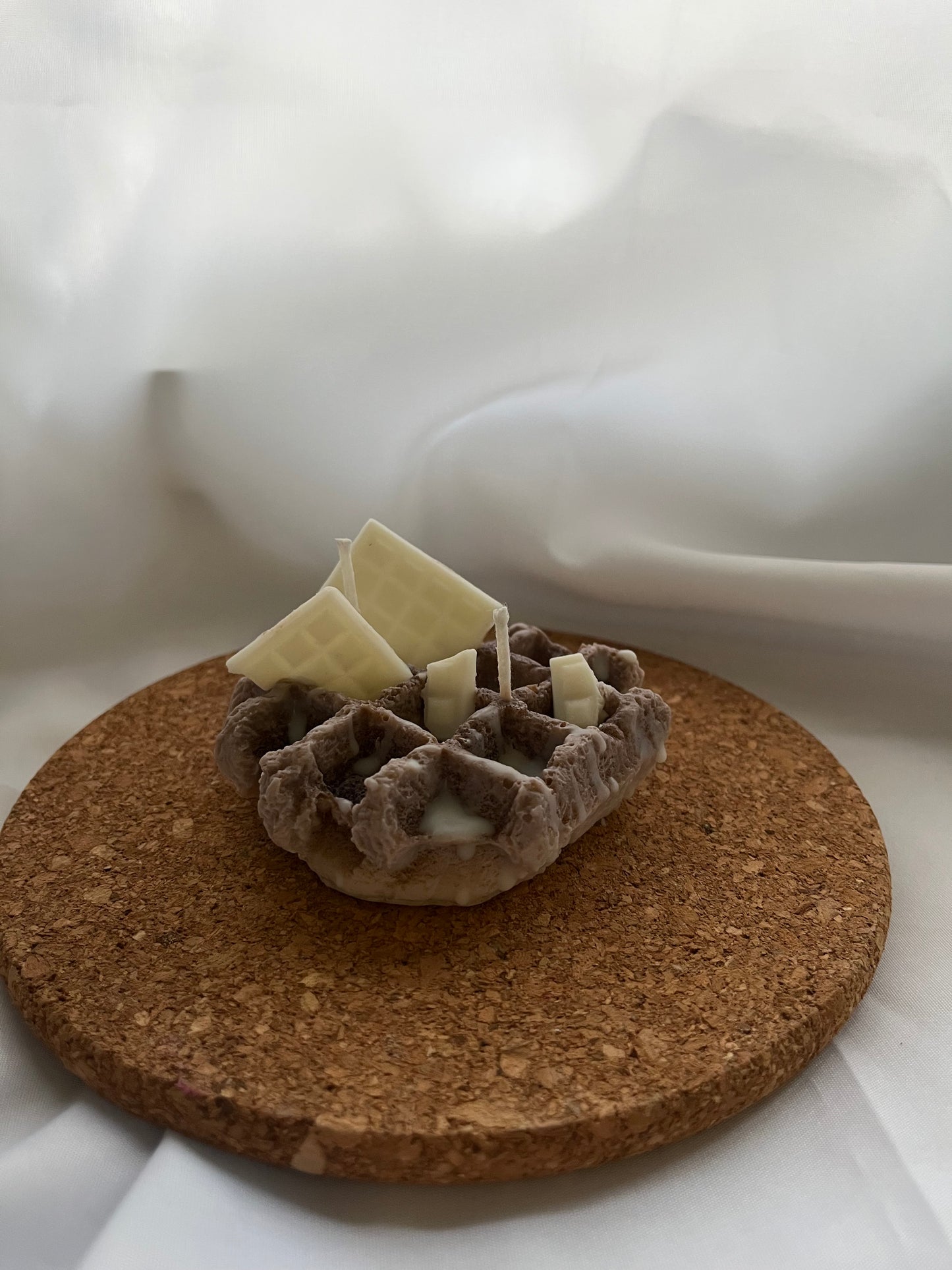 Gofre con chocolate blanco