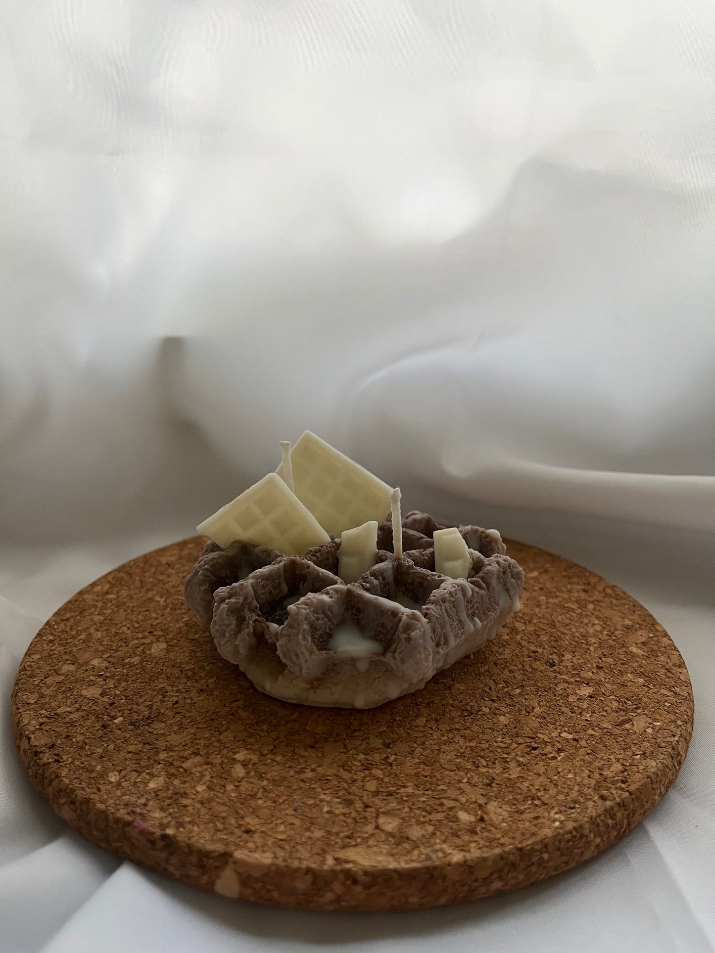 Gofre con chocolate blanco